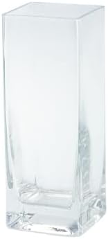 8 Clear Square Thick Glass Pillar Candle Holder