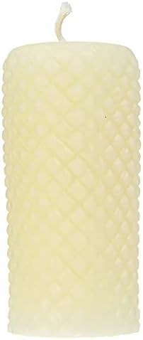 White Ivory Bees wax pillar candles