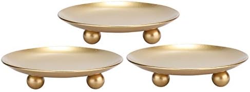 Scwhousi Iron Plate Candle Holder Set of 3 1