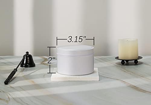 Aroparc 8oz White Candle Tins - The Perfect Travel Candle Holder