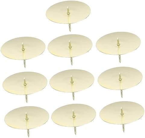10Pcs Metal Candle Smooth Surface Holder Set