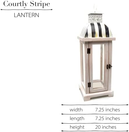 Modern Black White Lantern for Flameless Candles