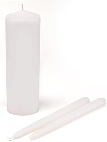 3-Piece Unity Wedding Candles White Elegant