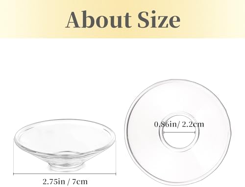 Hewory Glass Bobeches for Candle Drip Catcher