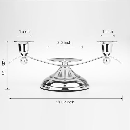 3-Unity Floral Candles Wedding Ceremony Set with Silver Holder