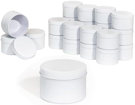 Aroparc 8oz White Candle Tins - The Perfect Travel Candle Holder