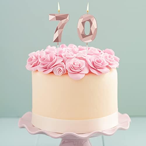 Nuanchu Elegant 70th Birthday Candles Perfect for Parties Weddings