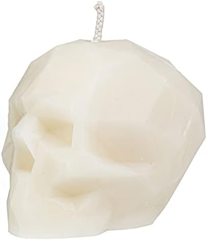Large White Skull Bee Candle