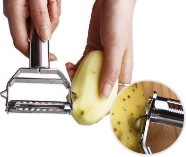 Stainless Steel 3-in-1 Kitchen Peeler for Veggies Fruits byGeneric