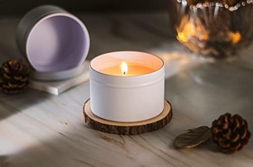Aroparc 8oz White Candle Tins - The Perfect Travel Candle Holder