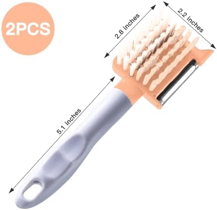 2 in 1 Vegetable Brush and Julienne Peeler