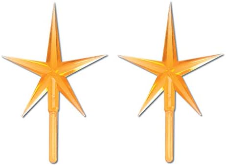 3-Pack Star Gold Ceramic Tree Accessories