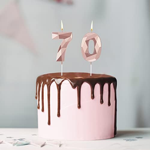 Nuanchu Elegant 70th Birthday Candles Perfect for Parties Weddings