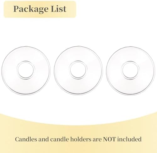 Hewory Glass Bobeches for Candle Drip Catcher
