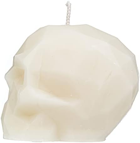 Large White Skull Bee Candle