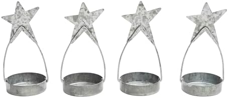 Star Tealight Holder Set Galvanized