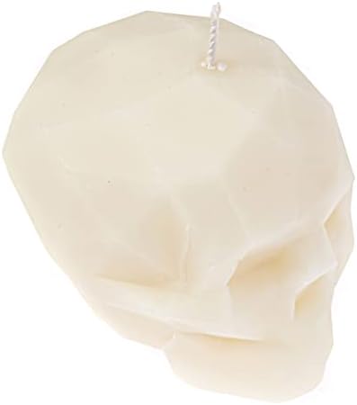 Large White Skull Bee Candle