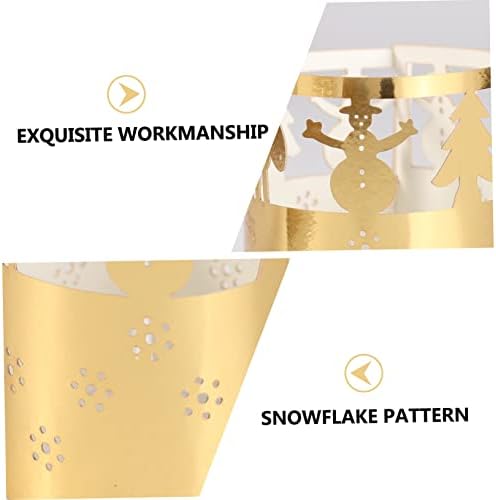 Snowflake Candle Lampshade 50 Pack for Xmas Winter Decor
