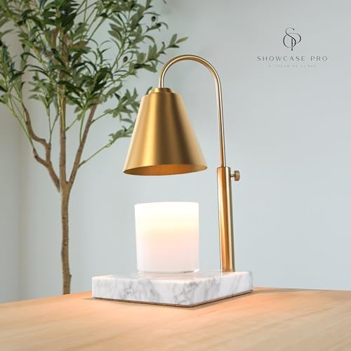 Adjustable Gold Candle Warmer with Phthalic Acid Wax for Mothers Day Birthdays