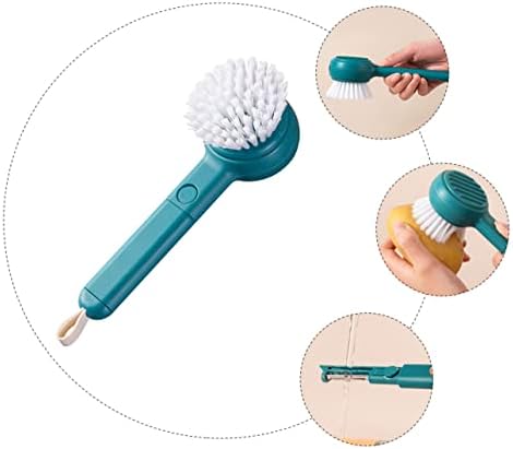 1pc Fruit and Vegetable Cleaning Brush with Peeling Function KICHOUSE Blue Abs