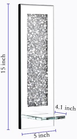 Pibeyer Crystal-Crushed Diamond Wall Candle Holders