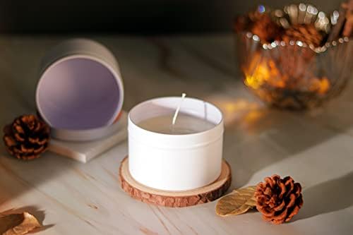 Aroparc 8oz White Candle Tins - The Perfect Travel Candle Holder