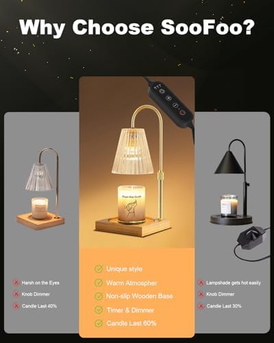 Soo canceled Candle Warming Lamp Adjustable Height