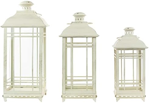 Northlight Set of Three Luxury Candle Lanterns with Brushed Gold Accents