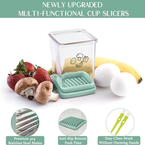 ERHIRY Cyan Stainless Steel Fruit Slicer for Kitchen Gurus