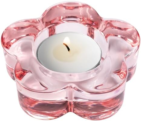 Karma Glass Flower Tealight Holder