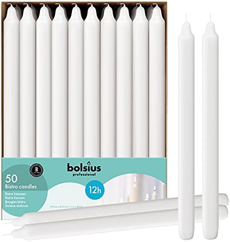 BOLSIUS White Taper Candlesticks