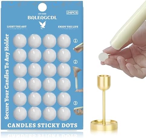 Securely Stick to Any Surface Zechkavaa White Wax Candle Adhesive Dots