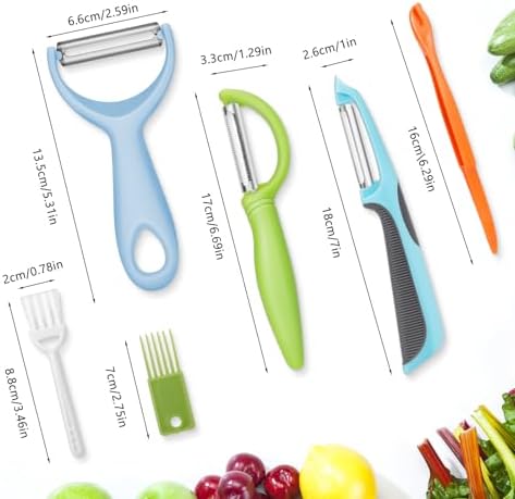 Senbowe 6PCS Stainless Steel Vegetable Peeler Set