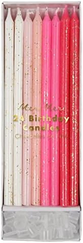 Meri Meri Glitter Birthday Candles Pack of 24 575 Tall