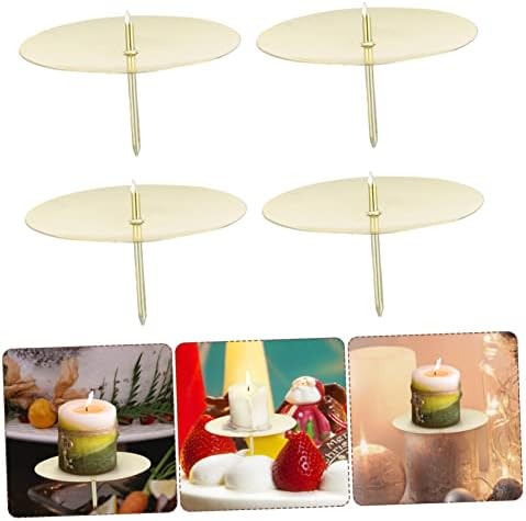 10Pcs Metal Candle Smooth Surface Holder Set