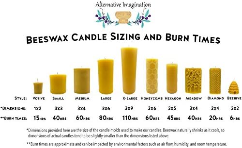 White Ivory Bees wax pillar candles