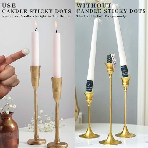 Kandelo 24 Dots Candle Taper Holder Adhesive for Candles