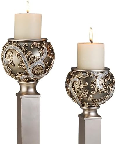 Romantic curled vine candleholder set