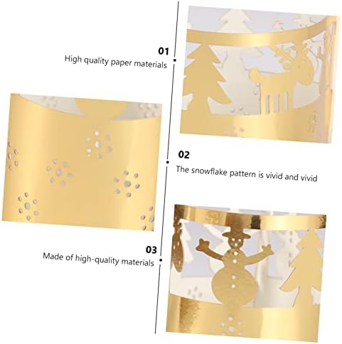 Zerodeko Party Candle Shade - Snowflake 50PCS - Makes Your Home Festive