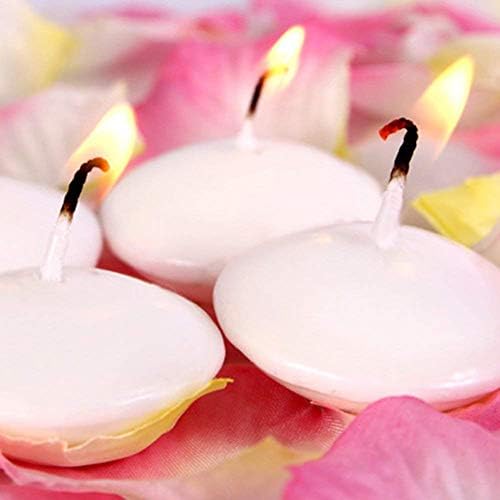 12-Piece White Floating Candles for Weddings Parties Smokel-Free Beauty