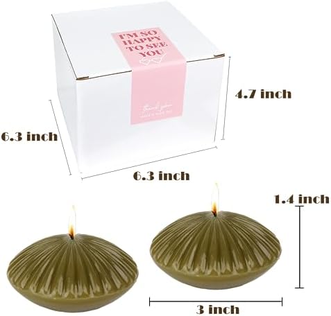 Olive Floating Candles Large 3