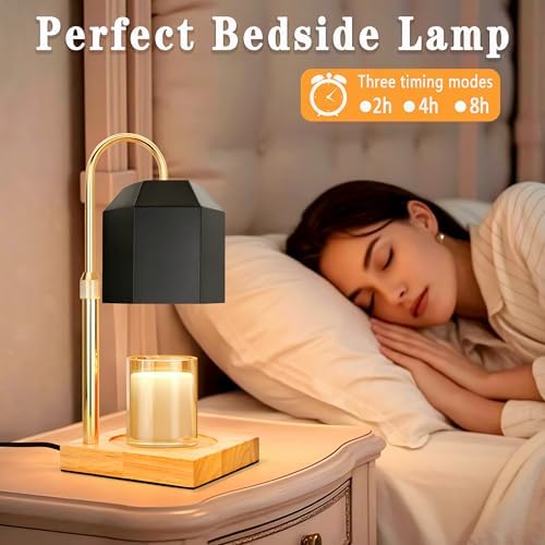Cozy Flameless Candle Warmer Timer Dimmable Safe for Candles and Wax