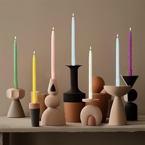 Religious Taper Candles Pastel 12-Skewer Pack