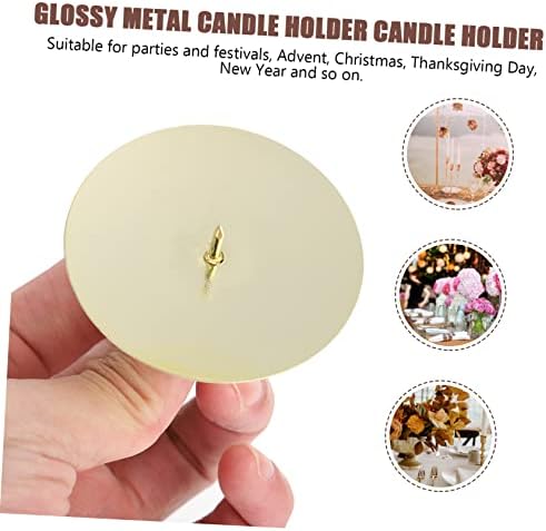 10Pcs Metal Candle Smooth Surface Holder Set