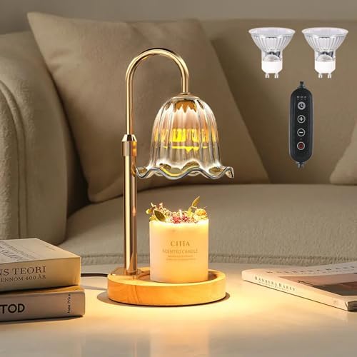 Adjustable Candle Warmer Lamp - dimmer control flameless safe elegant and practical