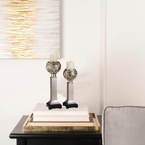 Romantic curled vine candleholder set