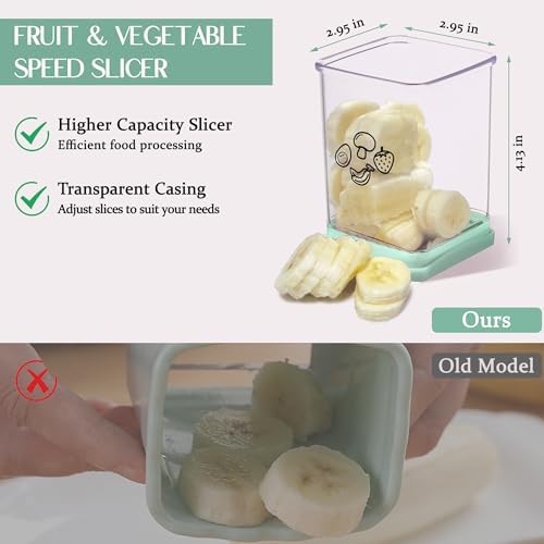 ERHIRY Cyan Stainless Steel Fruit Slicer for Kitchen Gurus
