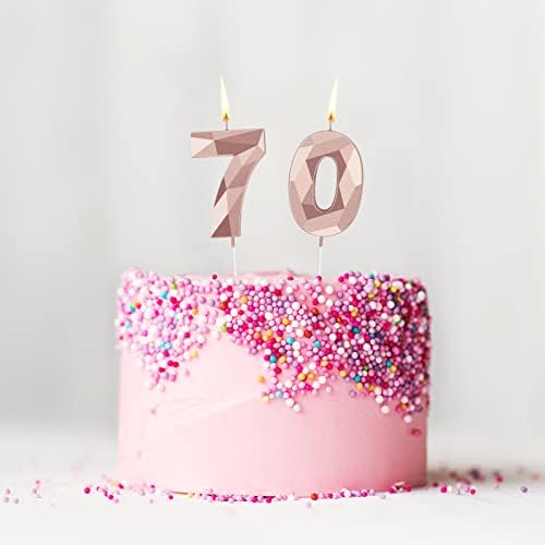 Nuanchu Elegant 70th Birthday Candles Perfect for Parties Weddings