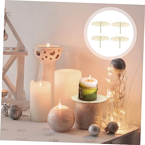 10Pcs Metal Candle Smooth Surface Holder Set