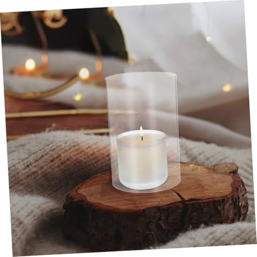 PrettyZoom Clear Glass Candle Holder Sleeve Elegant Design